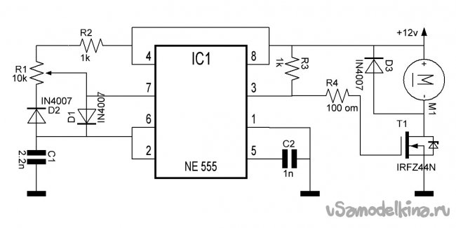 Шим регулятор мотора схема