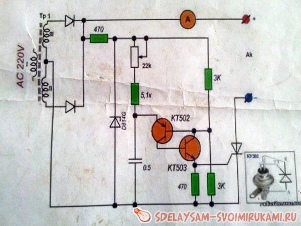 Схемы советских зарядных устройств для автомобильных аккумуляторов