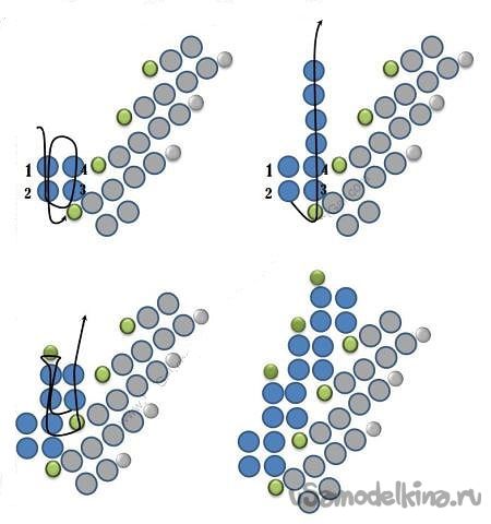 Петербургская цепочка из бисера схема плетения