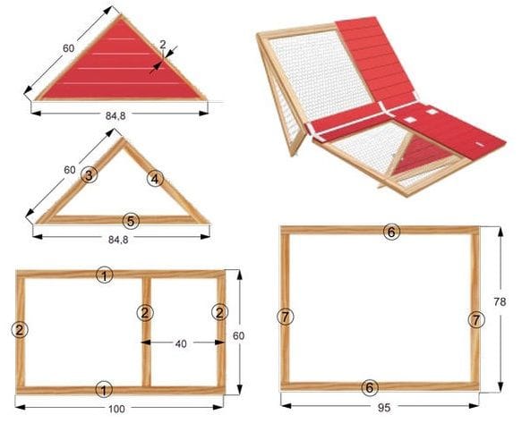 Схема как построить клетку для кроликов