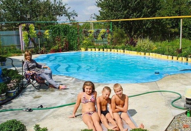 Бассейн на даче своими руками