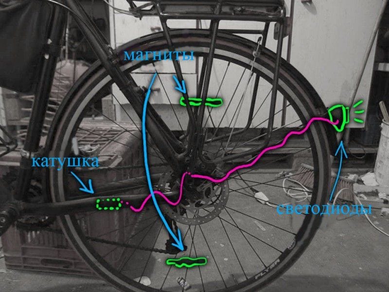 Велосипедный задний диодный фонарь своими руками