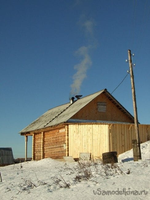 Пристрой дровника к гаражу