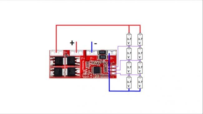 Схема подключения bms 4s для литиевых аккумуляторов