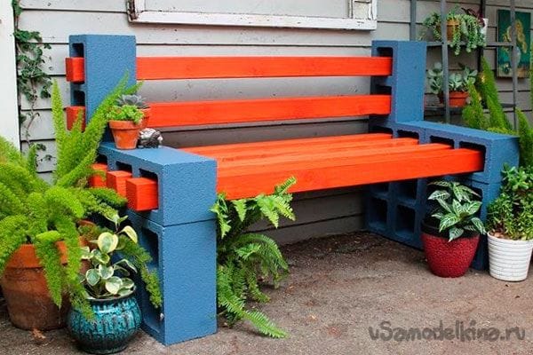 Разукрасить скамейку на даче