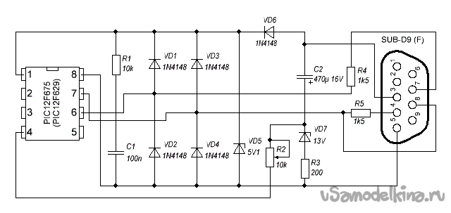 Схема программатора для pic контроллеров для usb