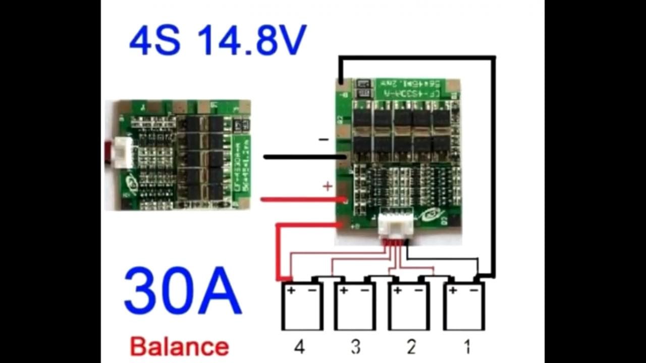 Bms 4s 100a схема подключения