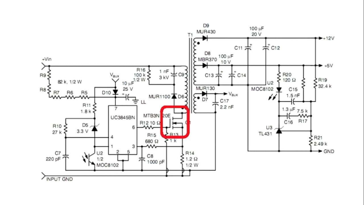 Uc3843an схема блока питания