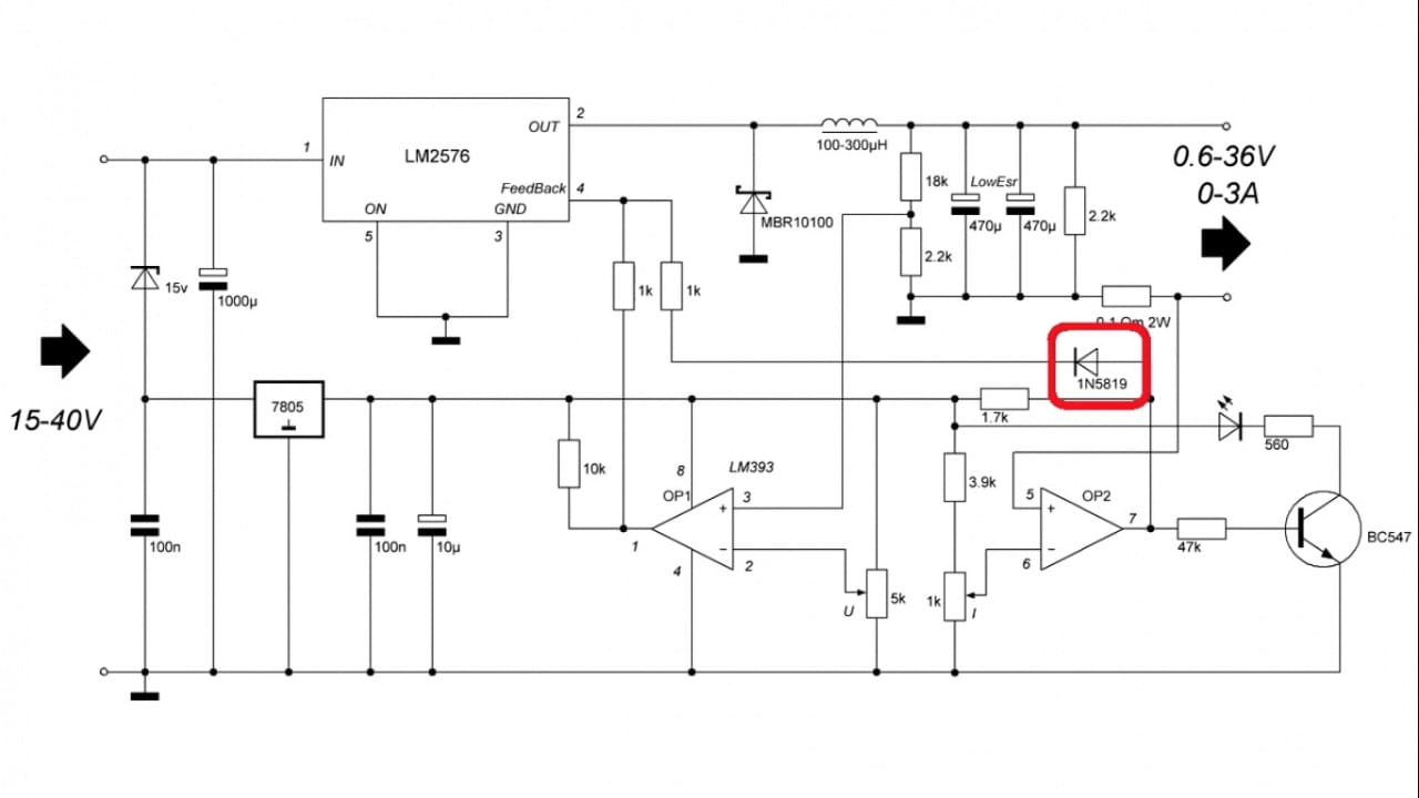 Lm2576 характеристики схема подключения