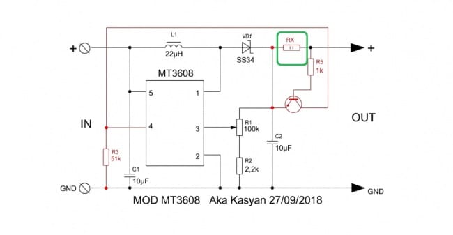 Повышающий преобразователь mt3608 схема