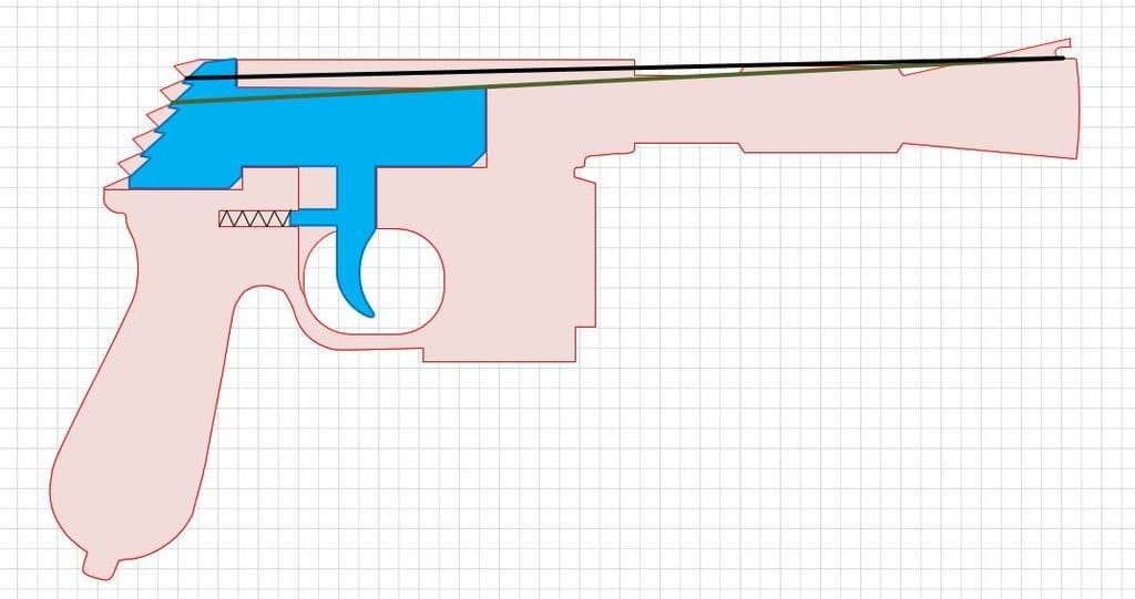 Пистолет резинкострел чертежи