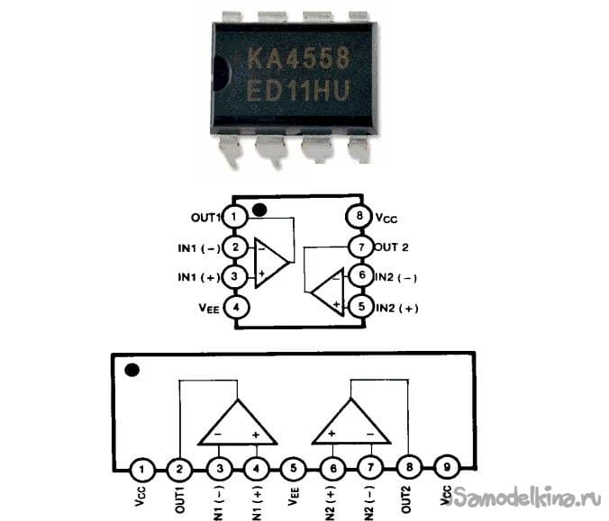 Ka4558 характеристики схема подключения