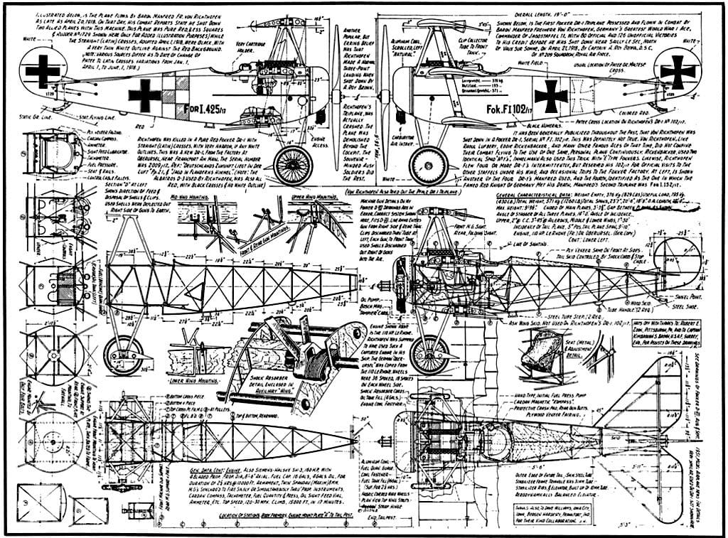 Fokker dr1 чертежи