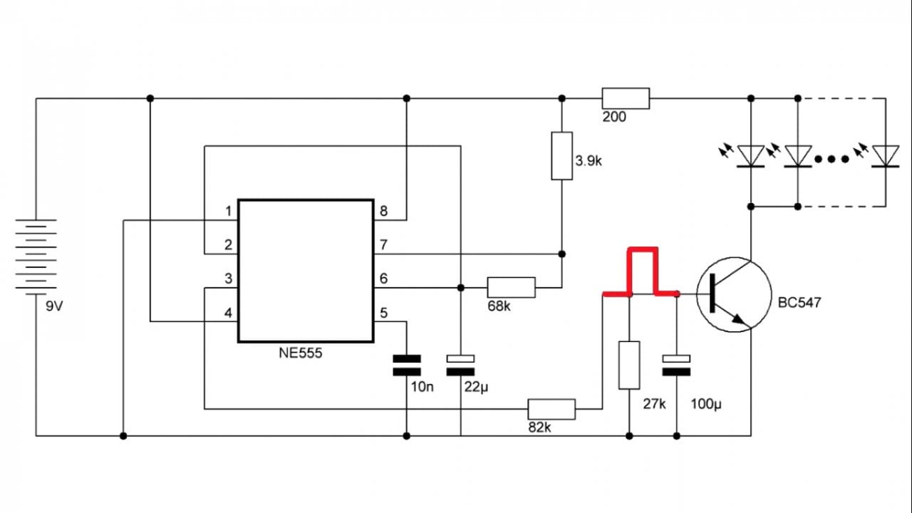 Ne555 генератор импульсов схема
