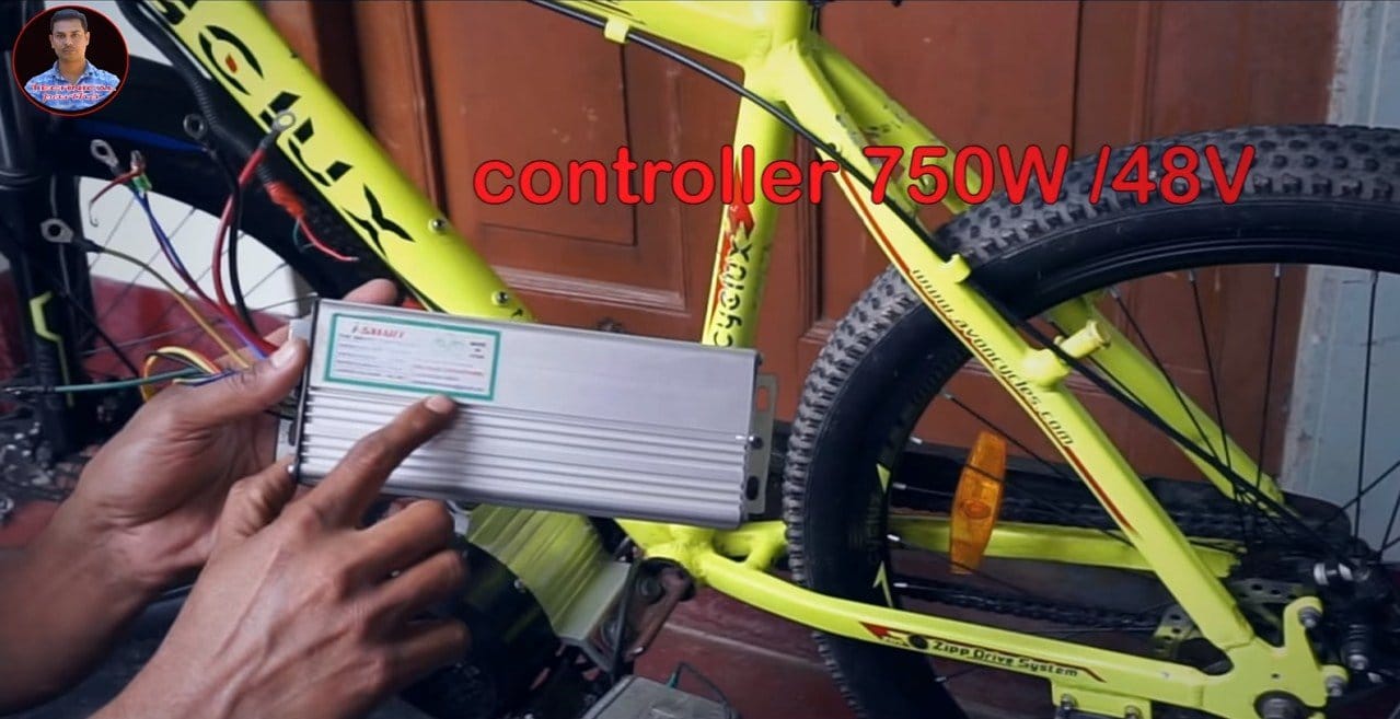 Велосипед с электродвигателем на 48В/750 Ватт (55 км/ч)