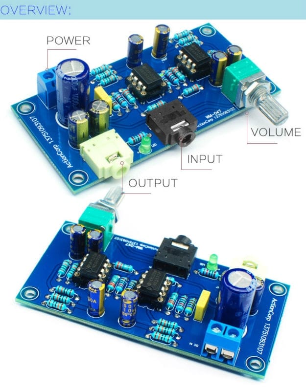 HIFI усилитель для наушников на 2 канала
