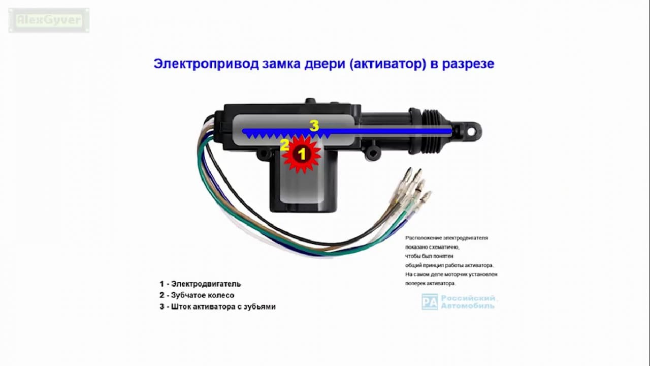 Активатор замка двери 5 контактов схема