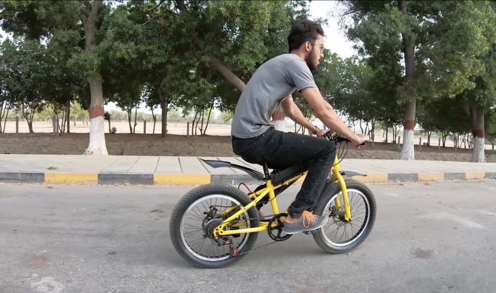 Установка на велосипед электродвигателя от раздвижных дверей