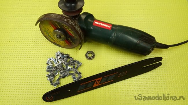 Цепная пила из болгарки, шины и цепи