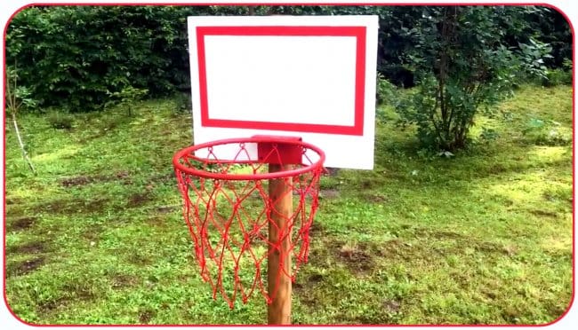 Как сделать баскетбольный щит и кольцо во дворе, какие размеры и из чего можно?