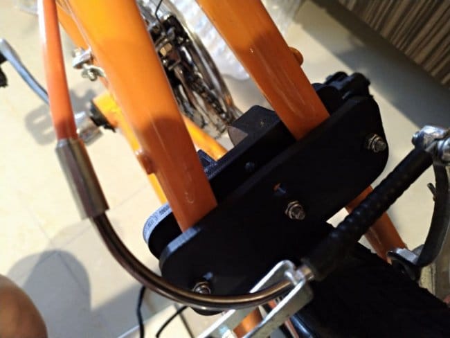 Установка на велосипед мотора от скейтборда