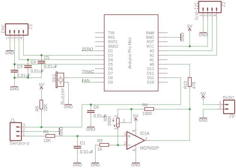 Схема паяльной станции на atmega8