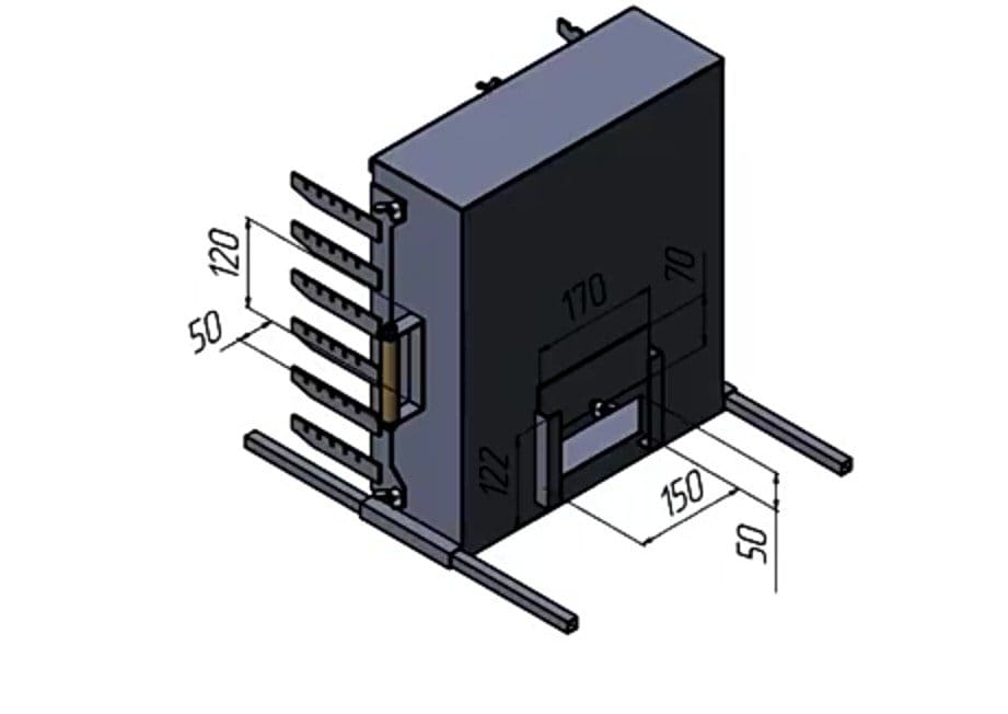 Мангал вертикальный разборный чертеж