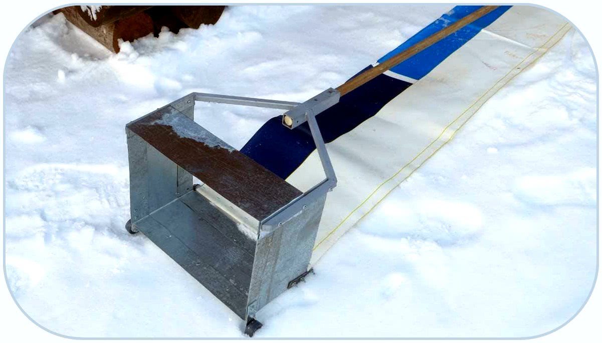 Приспособление для уборки снега с крыши дачного домика своими руками